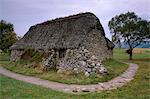 Vieux Leanach Cottage, Culloden battlefield, près d'Inverness, la région des Highlands, Ecosse, Royaume-Uni, Europe