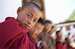 Young Buddhist monk, Buddhist Festival (Tsechus), Haa Valley, Bhutan, Asia