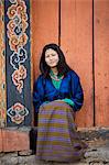 Bhutanese woman, Jankar, Bumthang, Bhutan, Asia