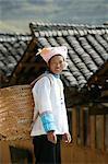 Femme de minorité Yao, Longsheng en terrasses de rizières, Guilin, Province du Guangxi, Chine, Asie