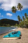 Purple Turtle Beach Club, Prince Rupert Bay, Portsmouth, la Dominique, petites Antilles, îles sous-le-vent, Antilles, Caraïbes, Amérique centrale