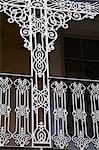 Ornate balcony on Granby Street, St. George's, Grenada, Windward Islands, Lesser Antilles, West Indies, Caribbean, Central America