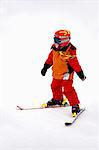 Child skiing, Arapahoe Basin Ski Resort, Rocky Mountains, Colorado, United States of America