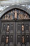 Detail of door, St. Patrick's Cathedral, Midtown Manhattan, New York City, New York, United States of America, North America