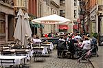 Outdoor dining on Stone Street, Lower Manhattan, New York City, New York, United States of America, North America