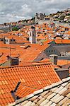 Red tiled roofs, Dubrovnik, Dalmatia, Croatia, Europe