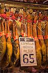 La Boqueria food market, La Rambla street, City of Barcelona, Catalonia, Spain, Europe