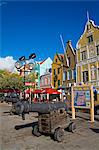 Stores on Handelskade, Punda District, Willemstad, UNESCO World Heritage Site, Curacao, Netherlands Antilles, West Indies, Caribbean, Central America