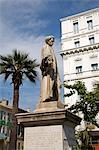 Lord Brougham statue, Vieux Port, Cannes, Alpes Maritimes, Provence, Cote d'Azur, French Riviera, France, Europe