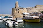 Fort et Harbour, Kyrenia, Chypre du Nord, Méditerranée, Europe