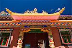 Entrance to Princess Wincheng temple, Yushu, Qinghai, China, Asia