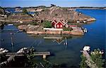 Chalet d'été sur le côté ouest de l'Europe Sandefjordsfjord, Vestfold, Norvège, Scandinavie,