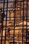 Reflection of Berlin Cathedral in the Volkskammer in Berlin, Germany, Europe