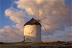 Typische griechische Windmühle in Antiparos Stadt, Antiparos, Cyclades, griechische Inseln, Griechenland, Europa