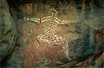 Nabulwinjbulwinj, ancêtre surnaturel qui mange des agneaux, site d'art rupestre aborigène à Nourlangie Rock, Parc National de Kakadu, patrimoine mondial de l'UNESCO, Northern Territory, Australie, Pacifique