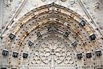 Tympanum, Quimper Cathedral, Quimper, Finistere, Brittany, France