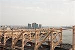 Vue de Manhattan et le pont de Queensboro de Air Tram, New York City, New York, États-Unis