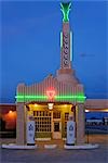 Conoco tour sur la Route 66, Shamrock, Texas, USA