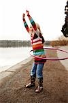 Girl Hula-hooping