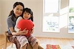 Portrait of grandmother and girl