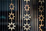 Golden star-shaped garlands