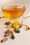 St.Johns wort pills and a cup of tea