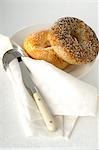 Place setting with bagels
