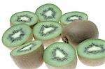 Kiwifruits halved