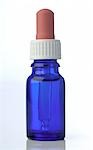 Blue medicine bottle with pipette