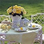 Terrace table for tea time