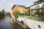 People Canoeing on River, Winterhude, Hamburg, Germany