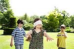 Kids playing in garden