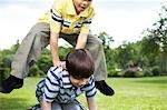 Kids playing in garden