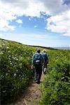 Couple Hiking, St Ives, Cornwall, England, United Kingdom