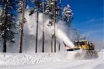 SNOWPLOW CLEARING PATH DESCHUTES NATIONAL FOREST OR