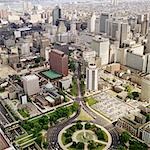 1960s 1970s PHILADELPHIA PA AERIAL VIEW OF CITY DOWNTOWN LOGAN CIRCLE FOREGROUND CITY HALL BACKGROUND