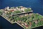 AERIAL OF ELLIS ISLAND NEW YORK NY USA