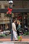 COUPLE SHOPPING AT CHRISTMAS TIME BETHLEHEM, PENNSYLVANIA