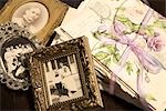 Old Letters and Framed Antique Photographs