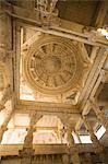 Low angle view of the ceiling of a temple, Adinath Temple, Jain Temple, Ranakpur, Pali District, Udaipur, Rajasthan, India