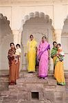 Tourists in a fort, Meherangarh Fort, Jodhpur, Rajasthan, India