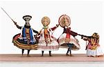 Vier Personen Kathakali Tanz