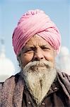 Portrait d'un homme pense, Amritsar, Punjab, Inde