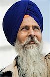 Close-up of a Sikh man, Amritsar, Punjab, India