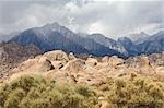 Lone pic du pin et Mt Whitney, gamme de Sierra Nevada, Californie, Etats-Unis