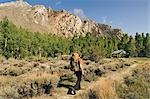 Randonnée pédestre, l'homme Mine Sonny Boy, sentier du lac Horton, Inyo National Forest, Californie, Etats-Unis