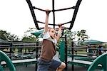 Boy on Monkey Bars