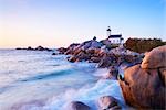 Leuchtturm, Brignogan-Plage, Finistere, Bretagne, Frankreich