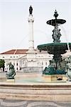 Fontaine de la place Rossio, Lisbonne, Portugal