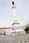 Monument in Rossio Square, Lisbon, Portugal
